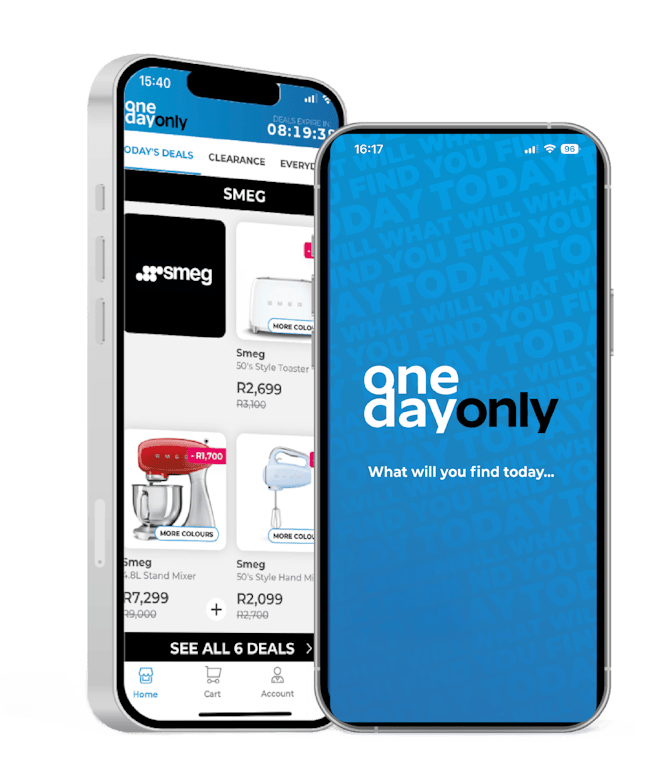 The OneDayOnly app open on a phone
