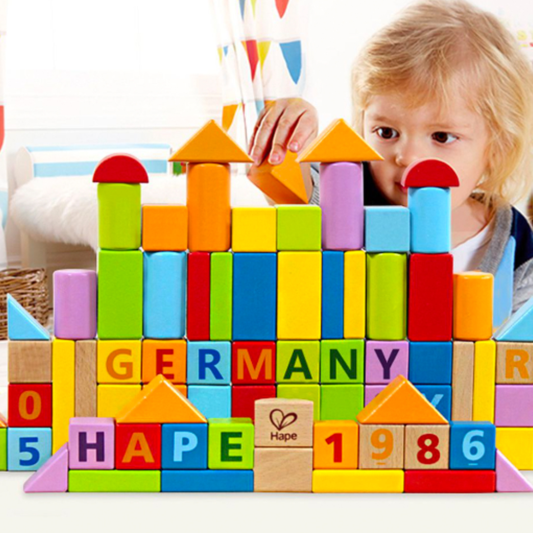 150 piece wooden block set