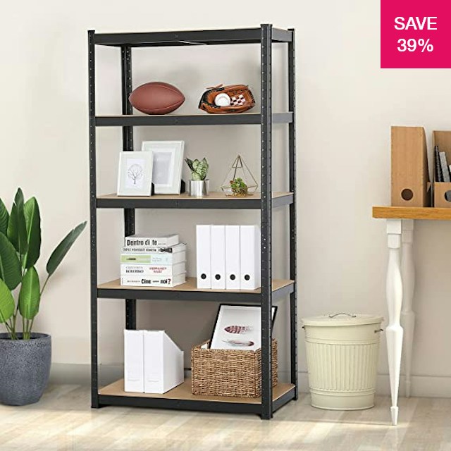 Adjustable Storage Wall Racks 39% off on 5-Tier Adjustable Storage Rack | OneDayOnly