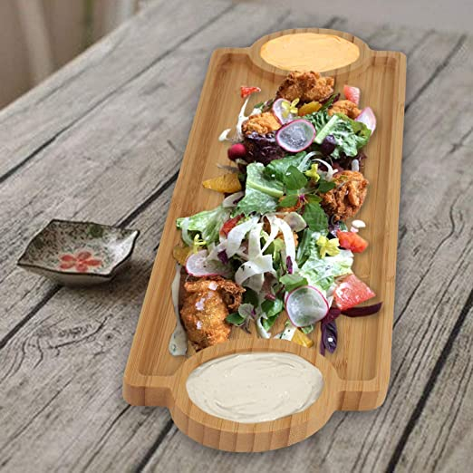 54% off on 2x Bamboo Appetiser Serving Trays | OneDayOnly