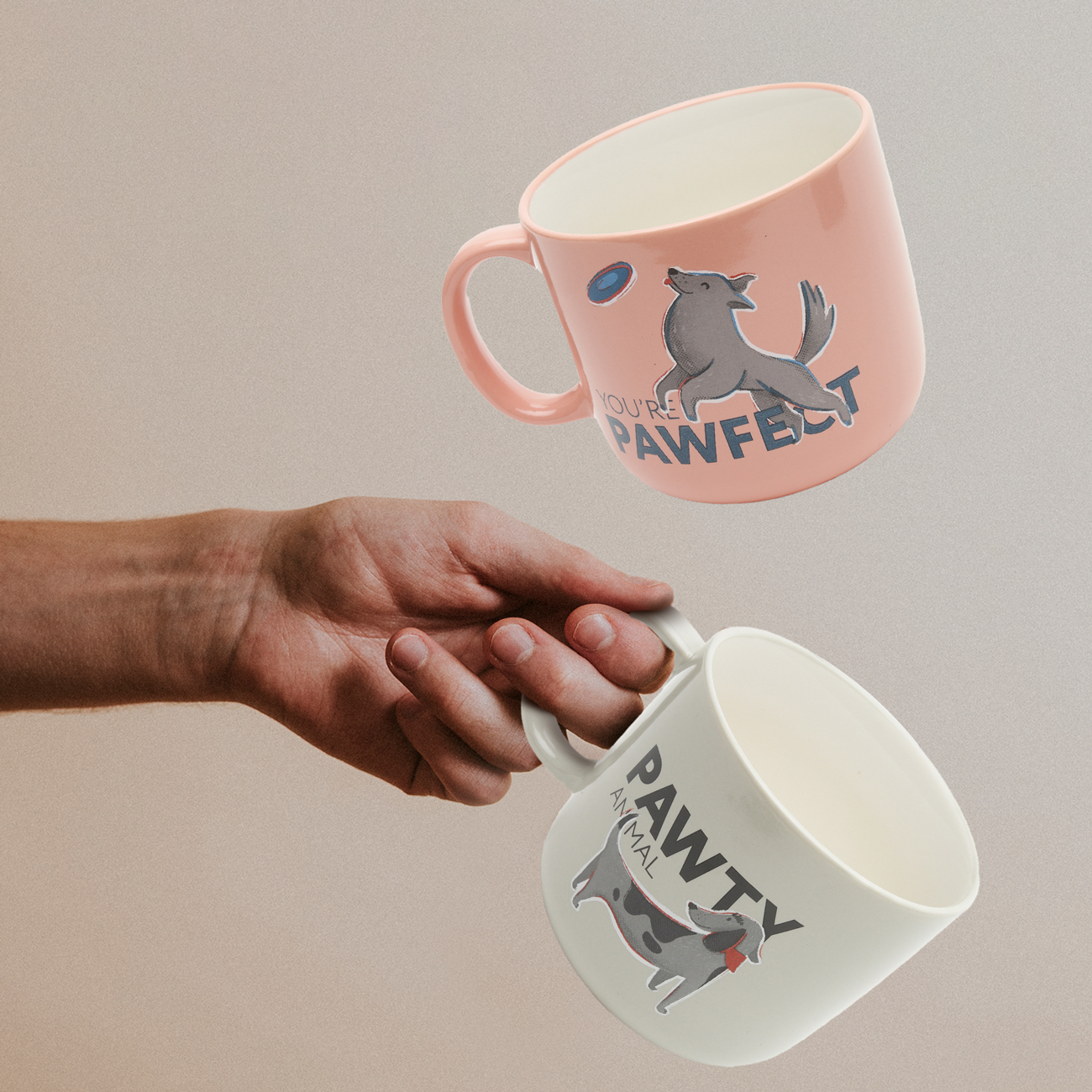 2x 414ml Ceramic Mugs