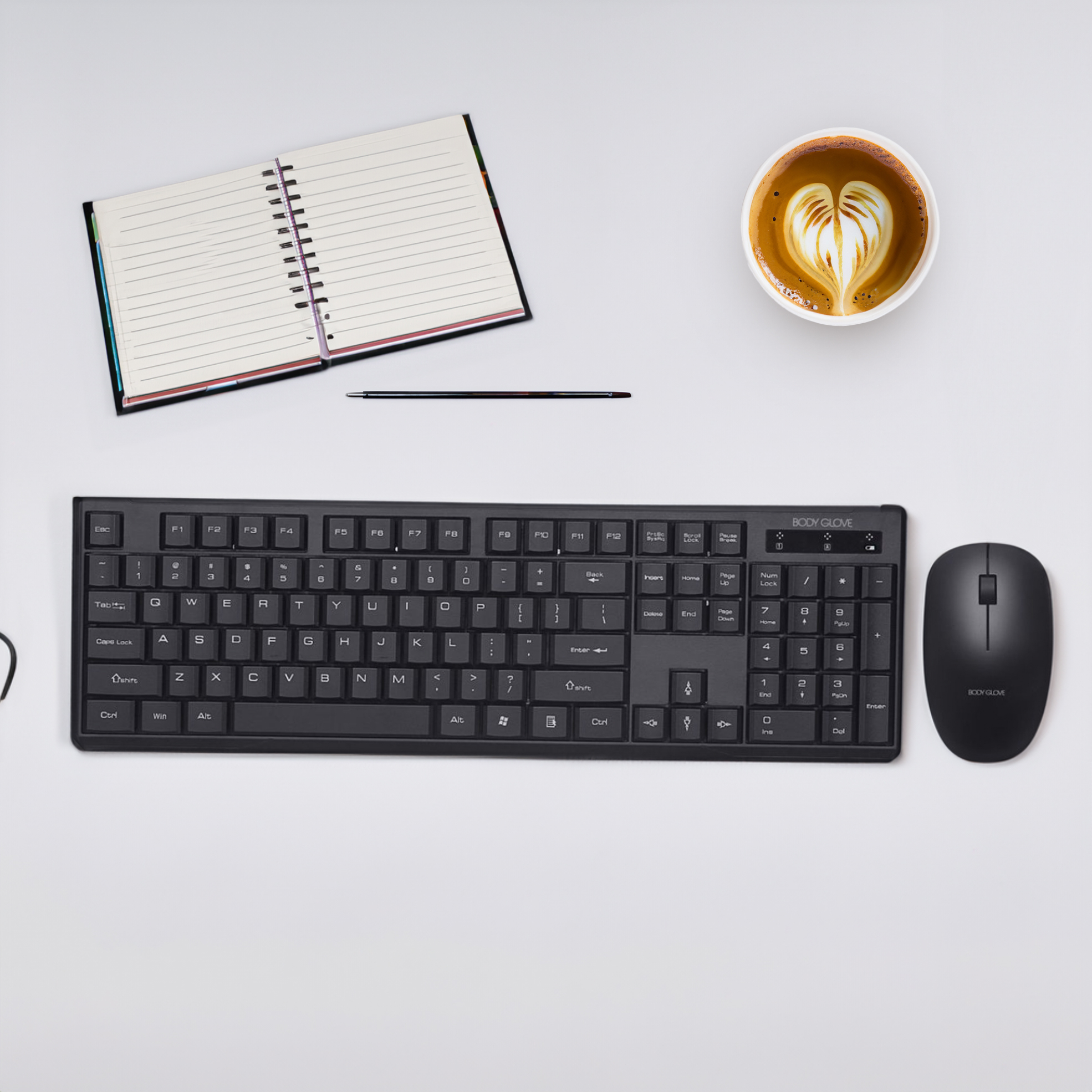Wireless Black Slim Keyboard & Mouse Set
