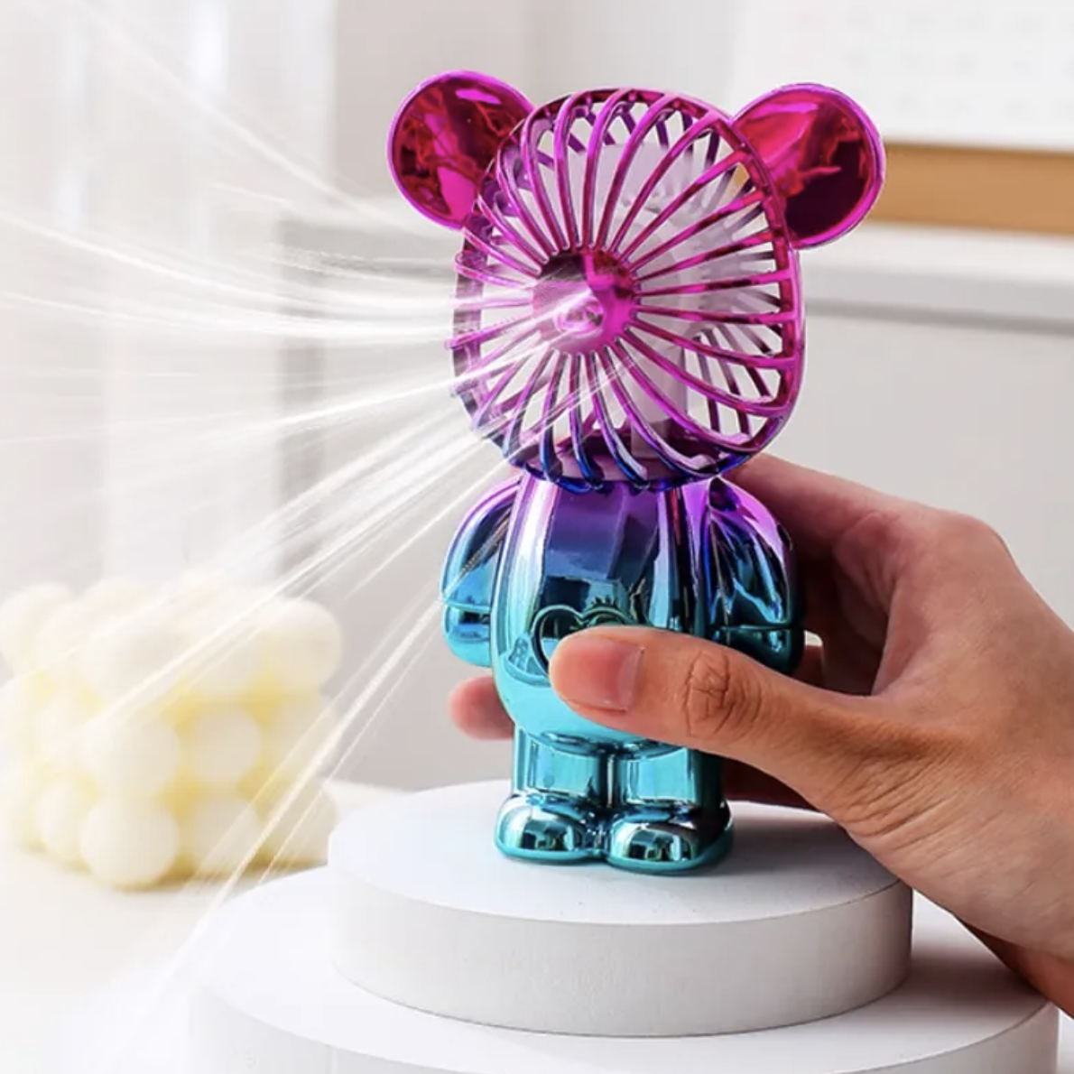 43% off on CoolWave Rechargeable Mini Bear Fan | OneDayOnly