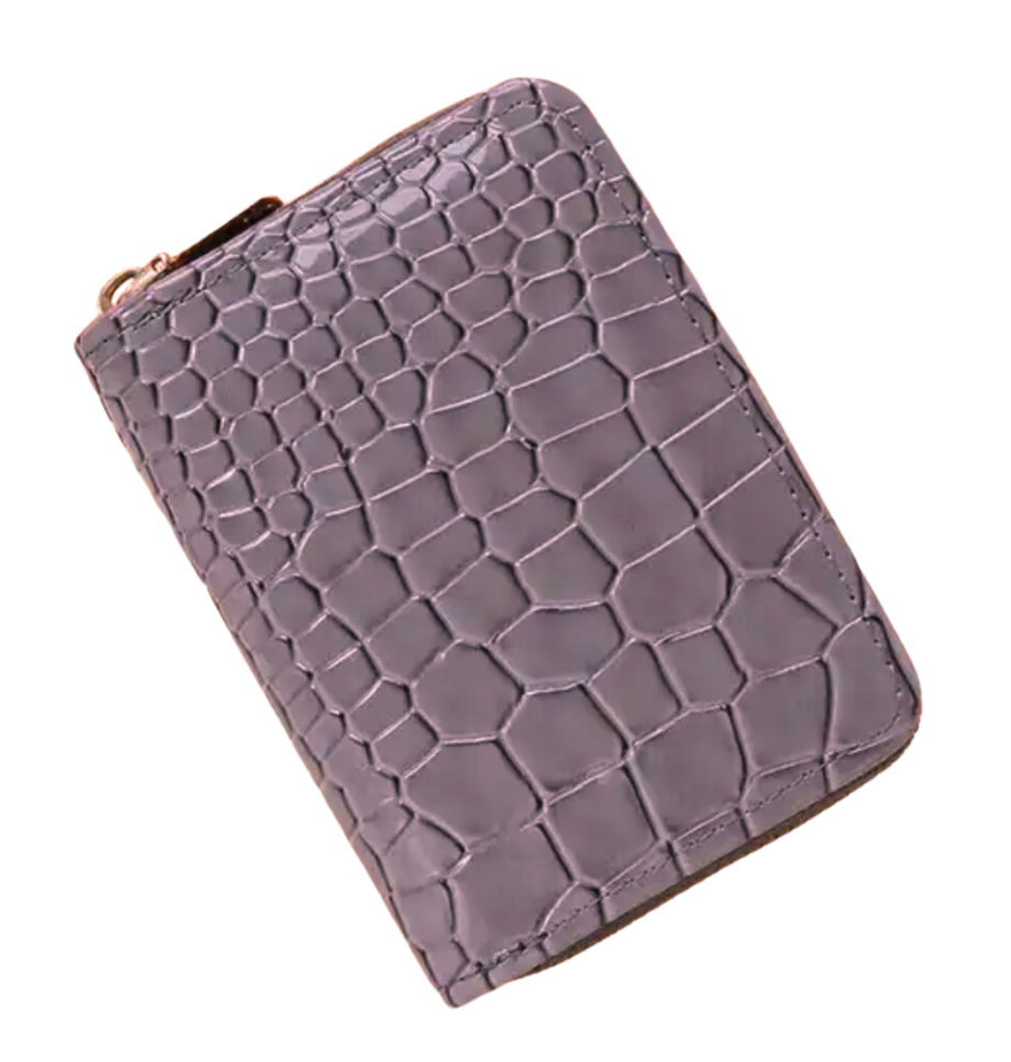 60% off on Posh Faux Crocodile Zip Card Holder | OneDayOnly