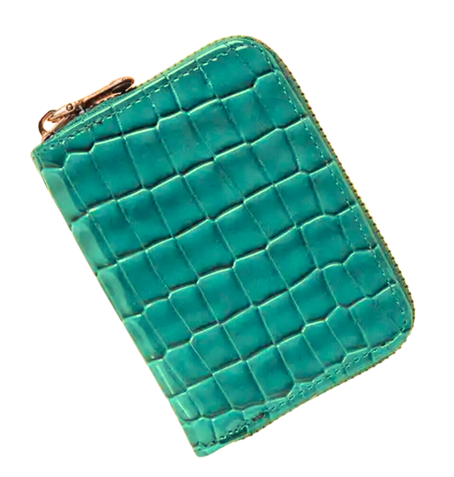 60% off on Posh Faux Crocodile Zip Card Holder | OneDayOnly