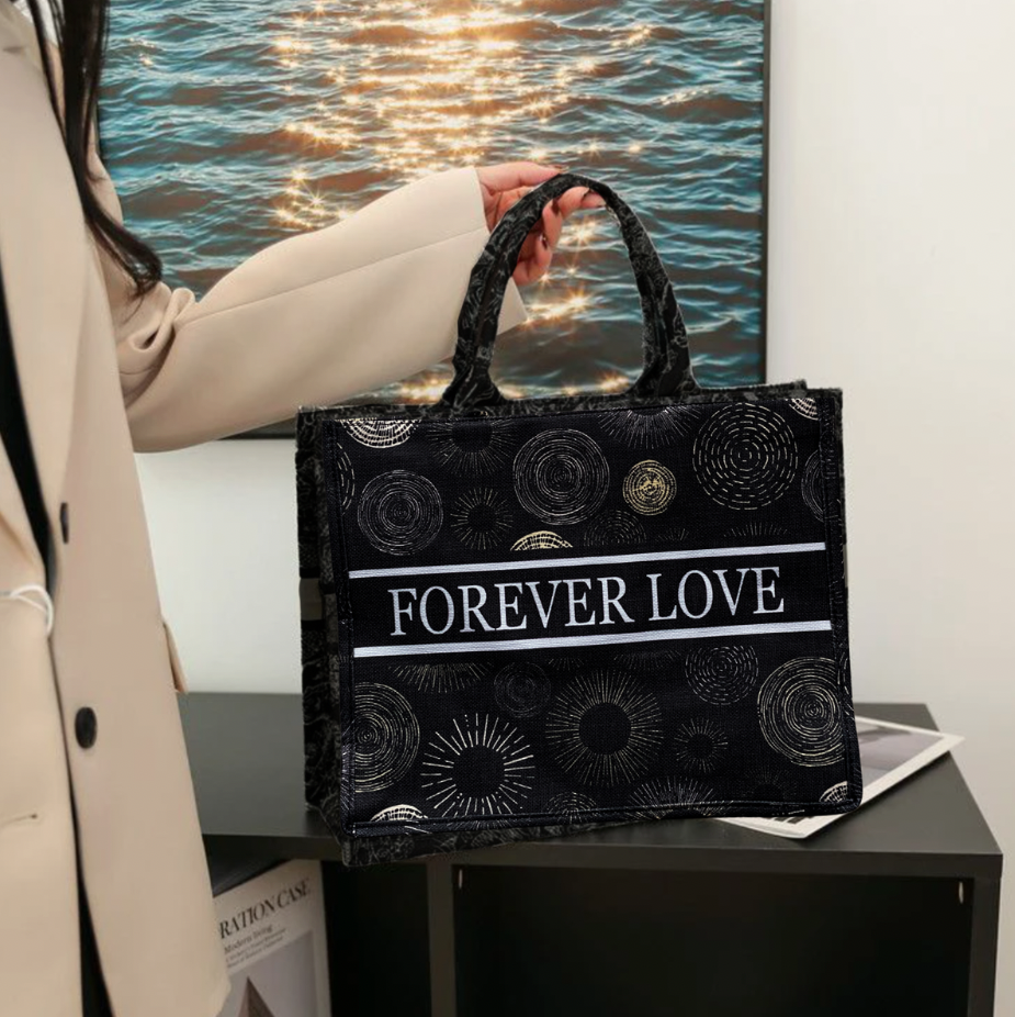 50% off on Forever Love Large Canvas Tote Bag | OneDayOnly