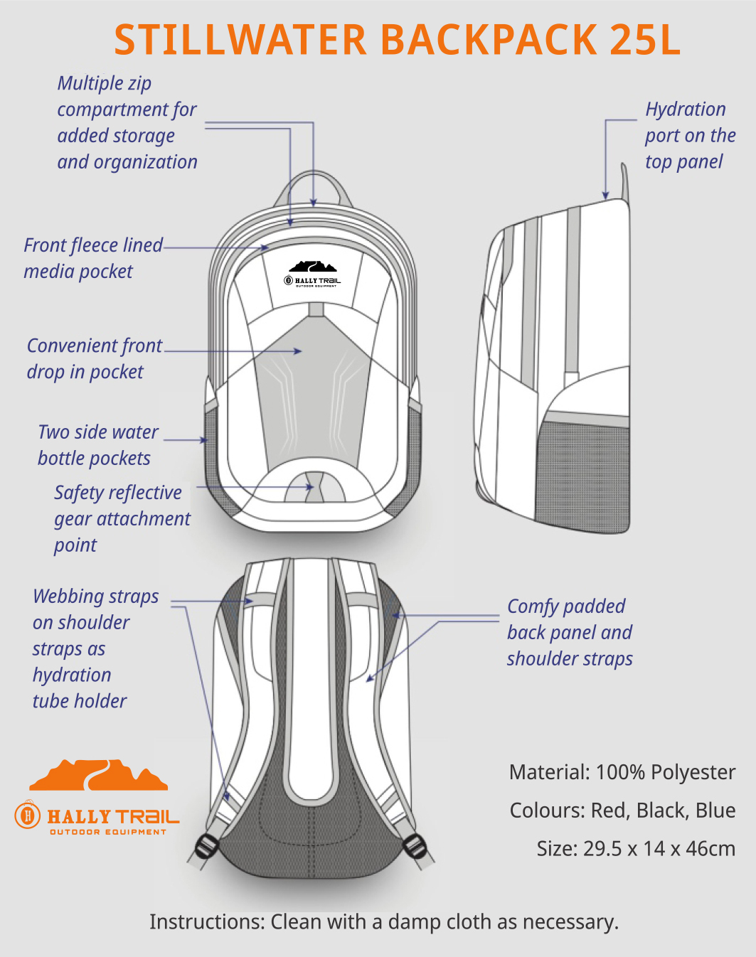 40% off on Hally Trail 25L Stillwater Backpack | OneDayOnly