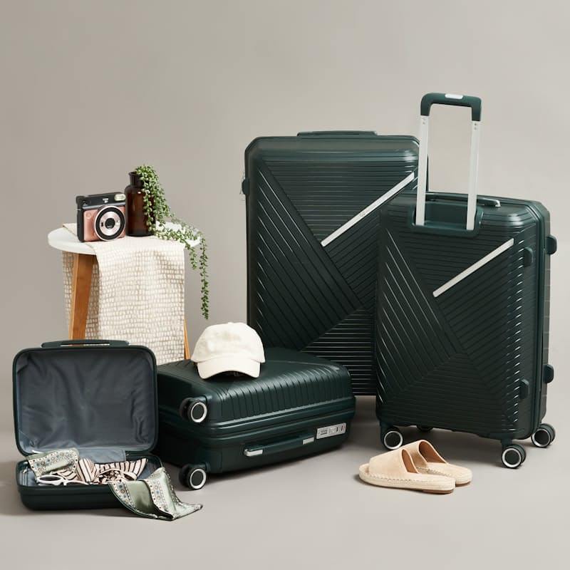 48 off on 4 Piece Hard Shell Luggage Set OneDayOnly