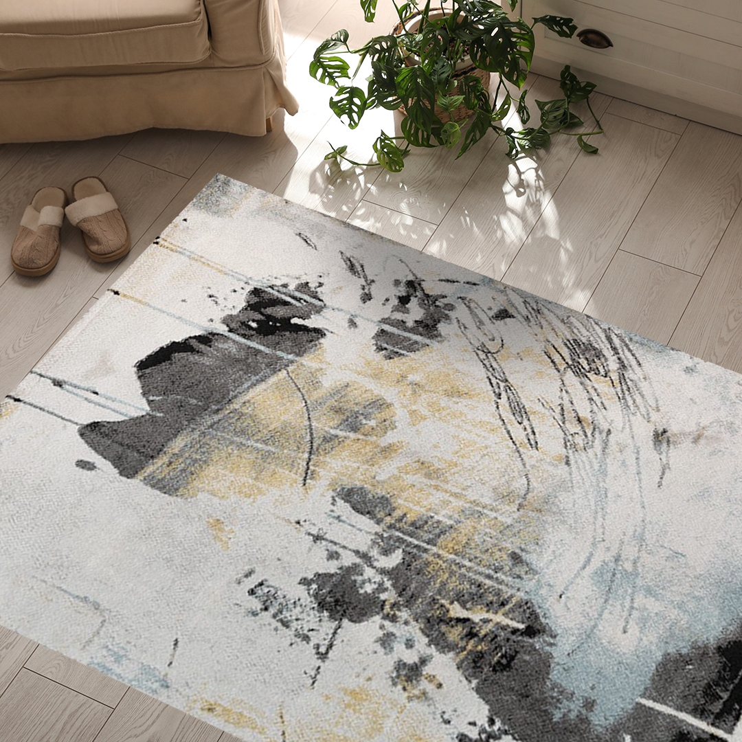 55% off on Tuscany Painted Splash Yellow Rug | OneDayOnly