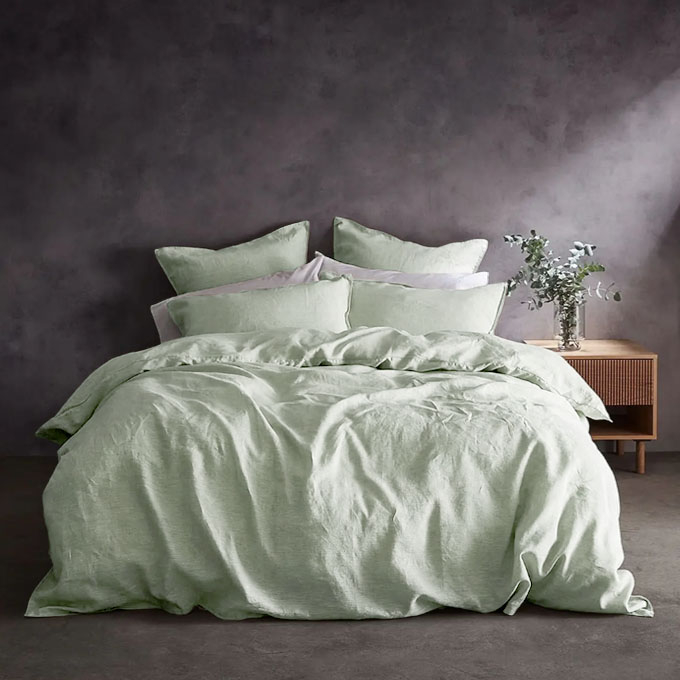 90gsm Linen Inspired Crinkle Duvet Cover Set