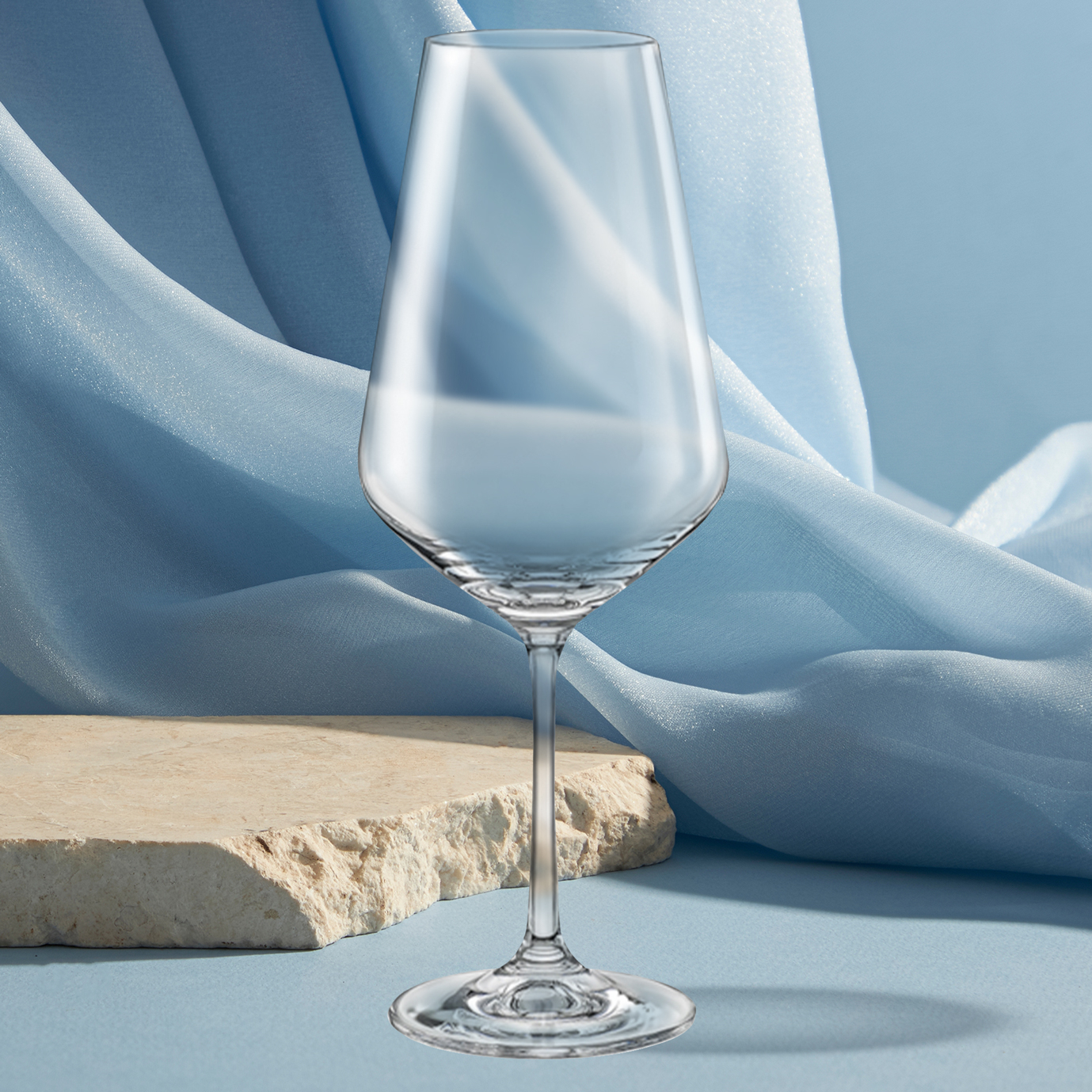 6x 550ml Sandra Crystal Wine Goblets