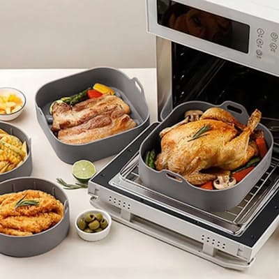 2x BPA-Free Silicone Air Fryer Liners