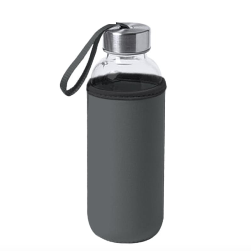 2x500ml Borosilicate Glass Water Bottle with Neoprene Cover