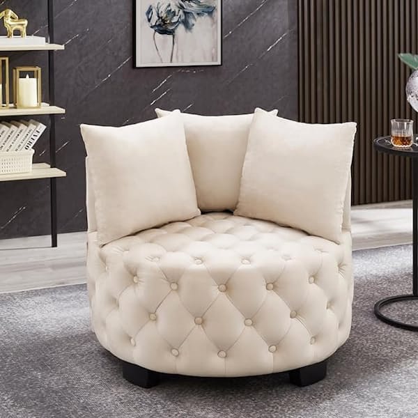 Emma Velvet Accent Chair with Cushions