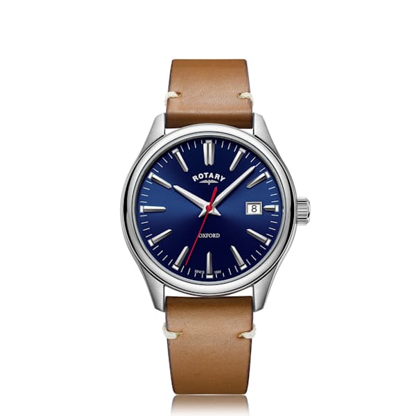 Men's Oxford Blue Dial Leather Watch