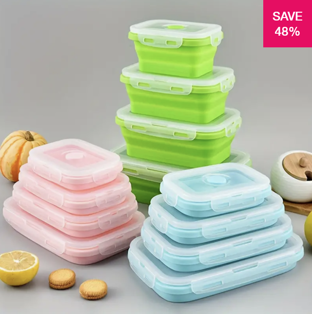 48% off on 4-Piece Foldable Storage Containers | OneDayOnly
