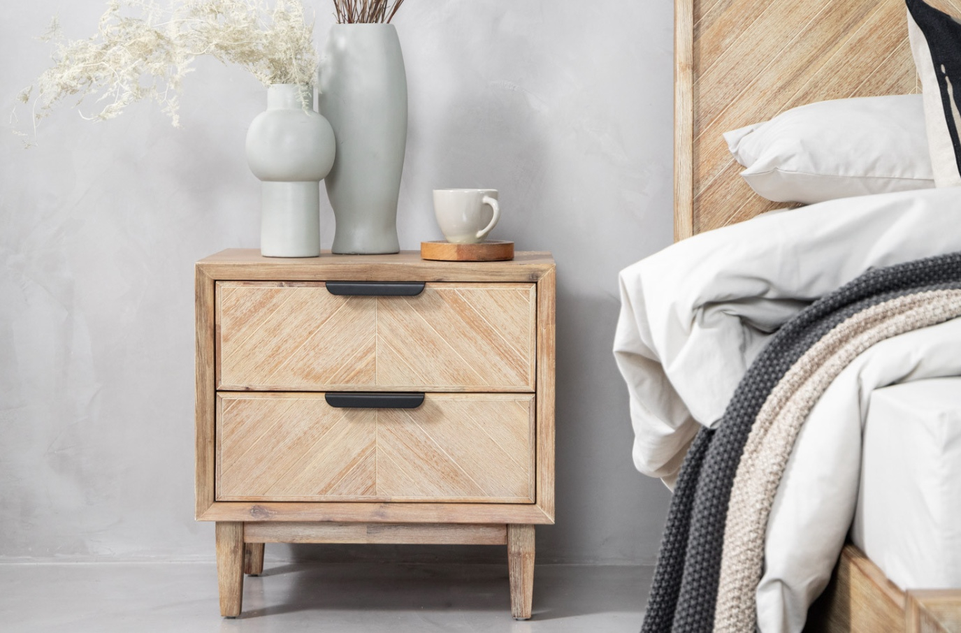 Only bedside table included