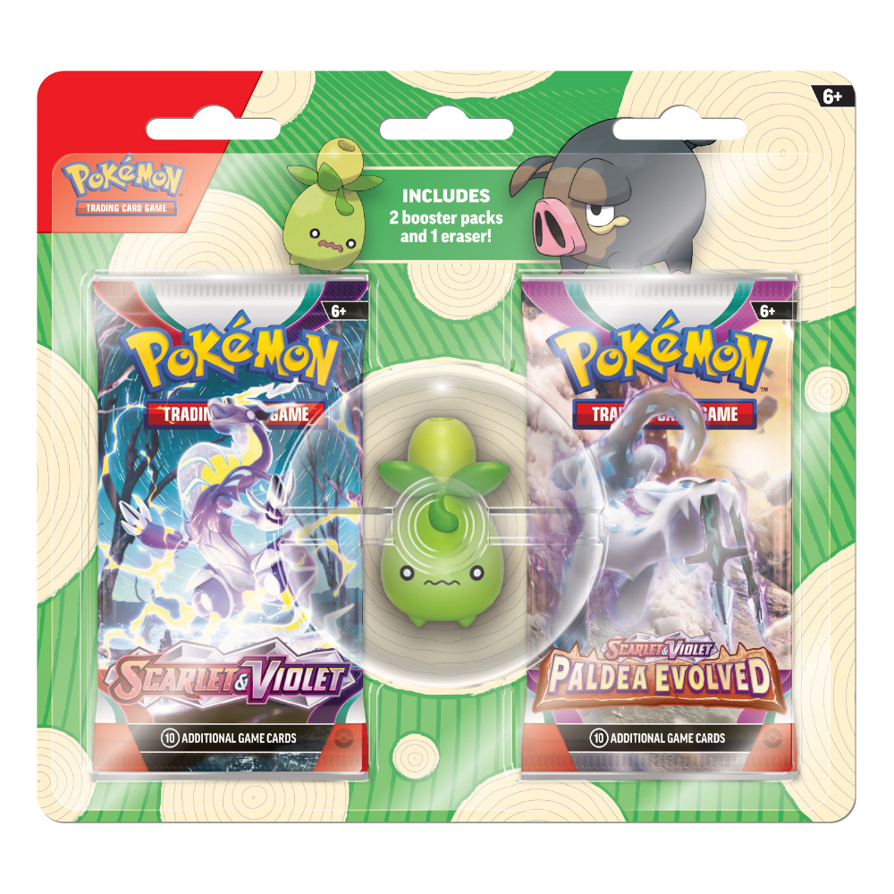 pokemon pencil case booster packs Trading Card Game Smoliv Eraser With Two Packs| Radar Toys [1] sturdy tin to keep your pens and pencils organized Pokemon Back To School Pencil