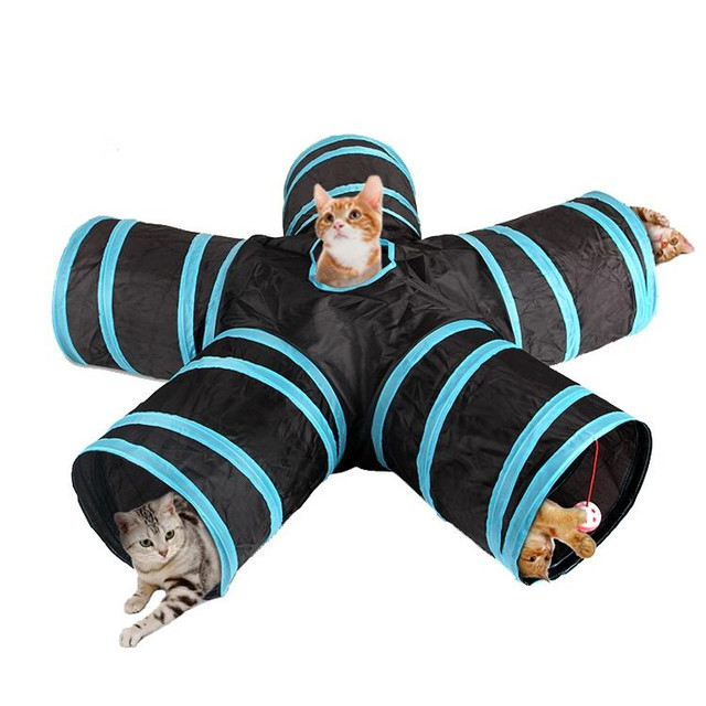 Collapsible 5-Way Cat Tunnel