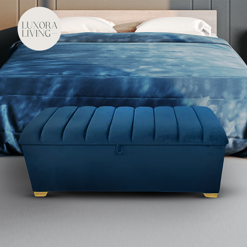32 off on Luxora Living Velvet Storage Ottoman OneDayOnly