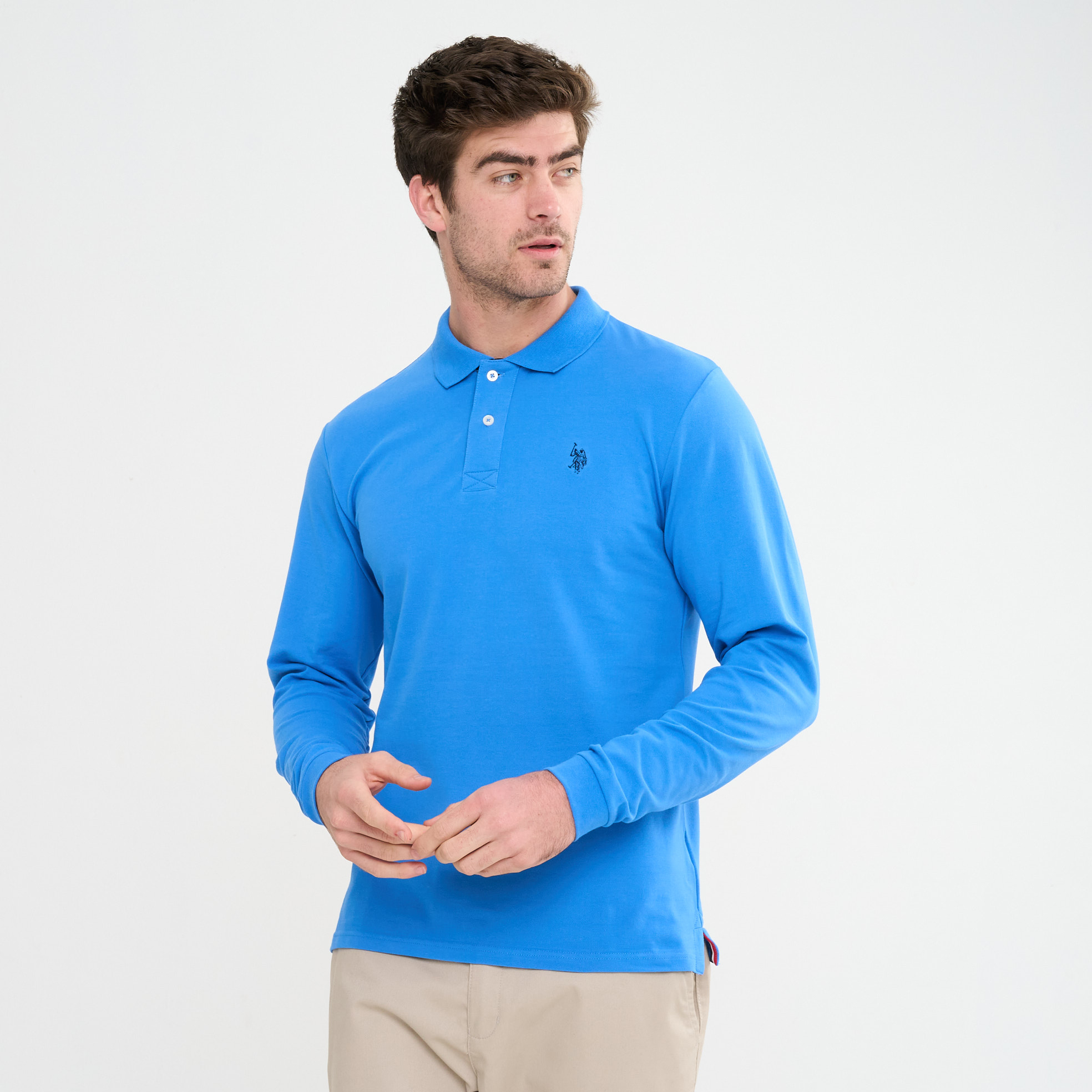 40% off on USPA Men's Long Sleeve Polo Shirt | OneDayOnly