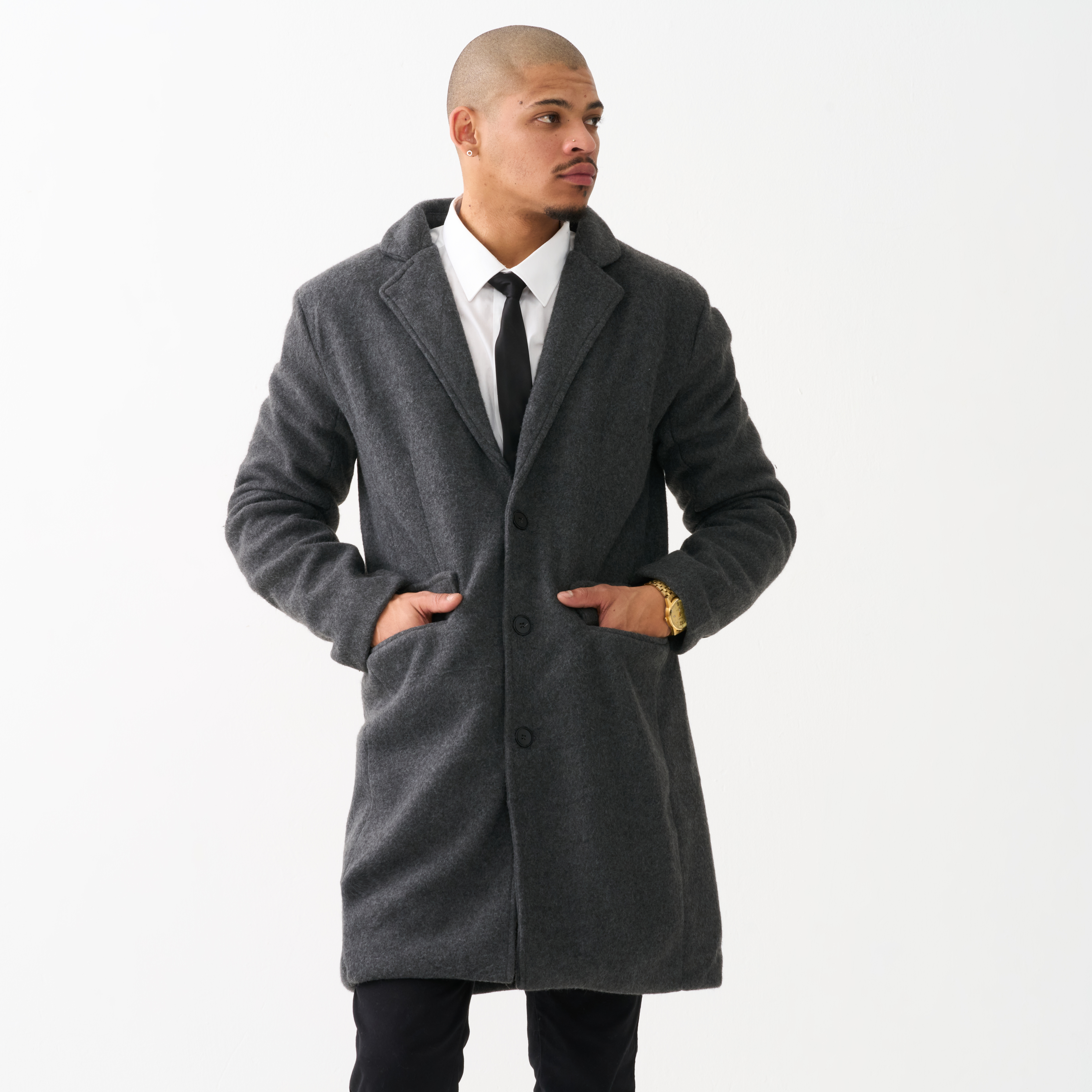 50% off on Men's Unstructured Melton Coat OneDayOnly