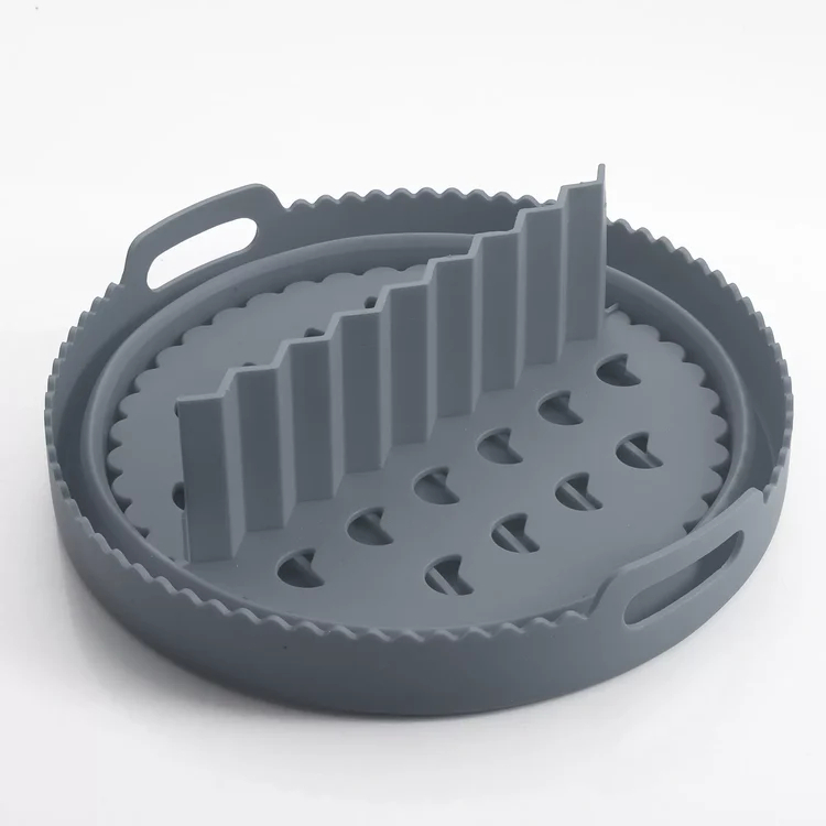 2x Silicone Air Fryer Basket with Dividers