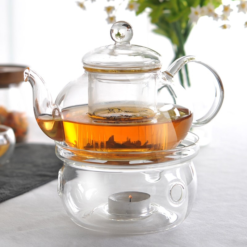 34 off on 600ml Glass Teapot & Warmer OneDayOnly