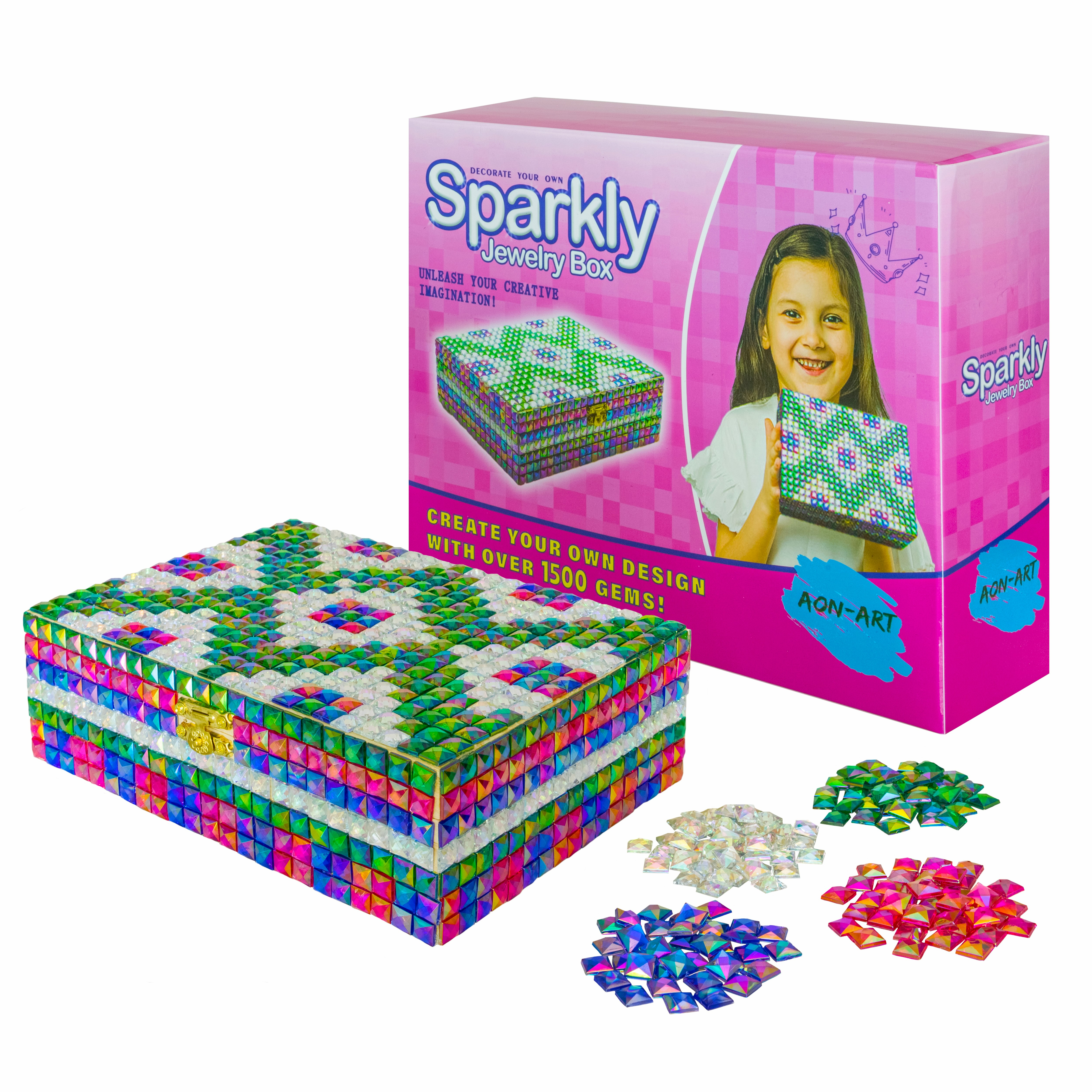 76% off on Aon-Art DIY Jewellery Box with Gems | OneDayOnly