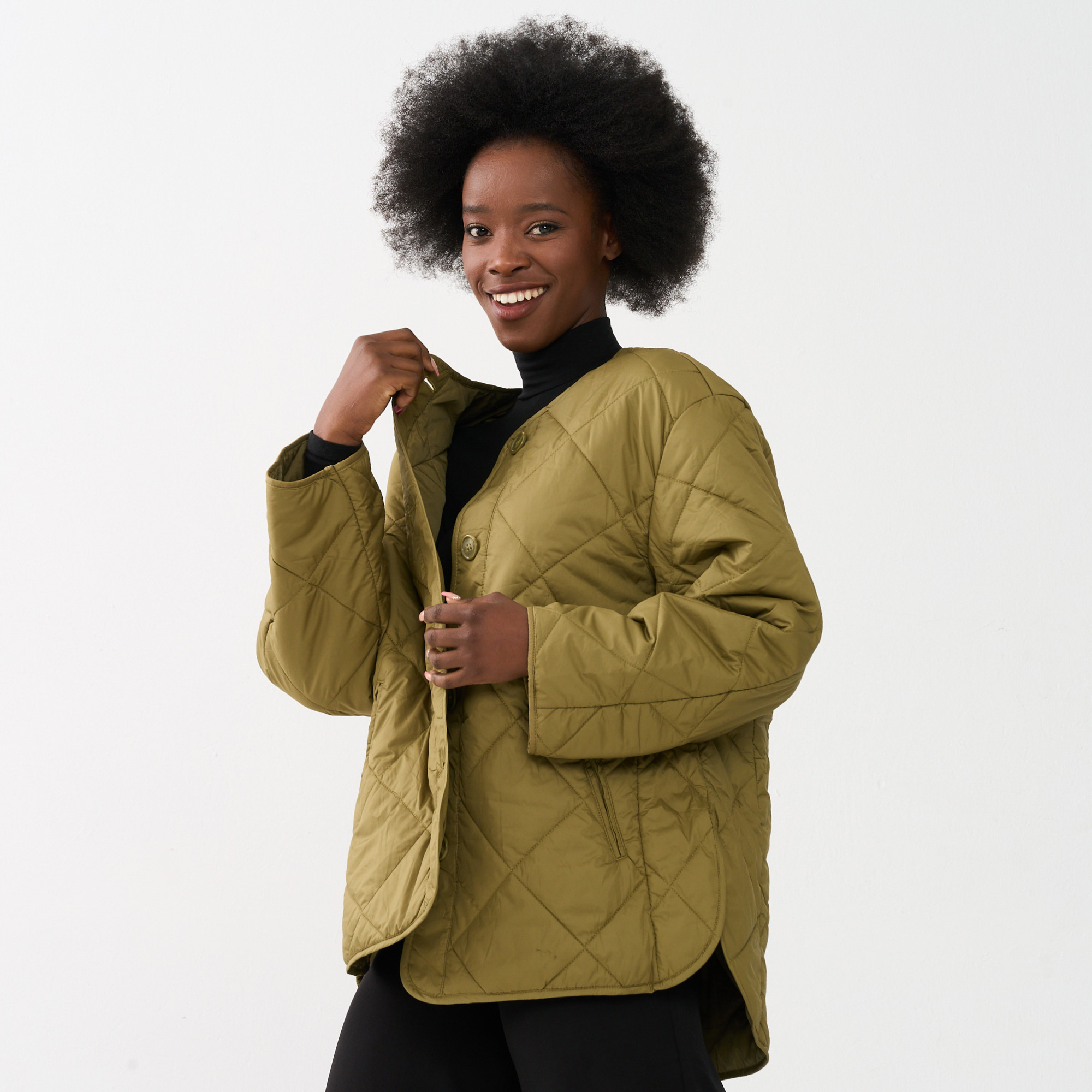 Olive Green Quilted Jacket 35% Off On Ladies Olive Green Quilted