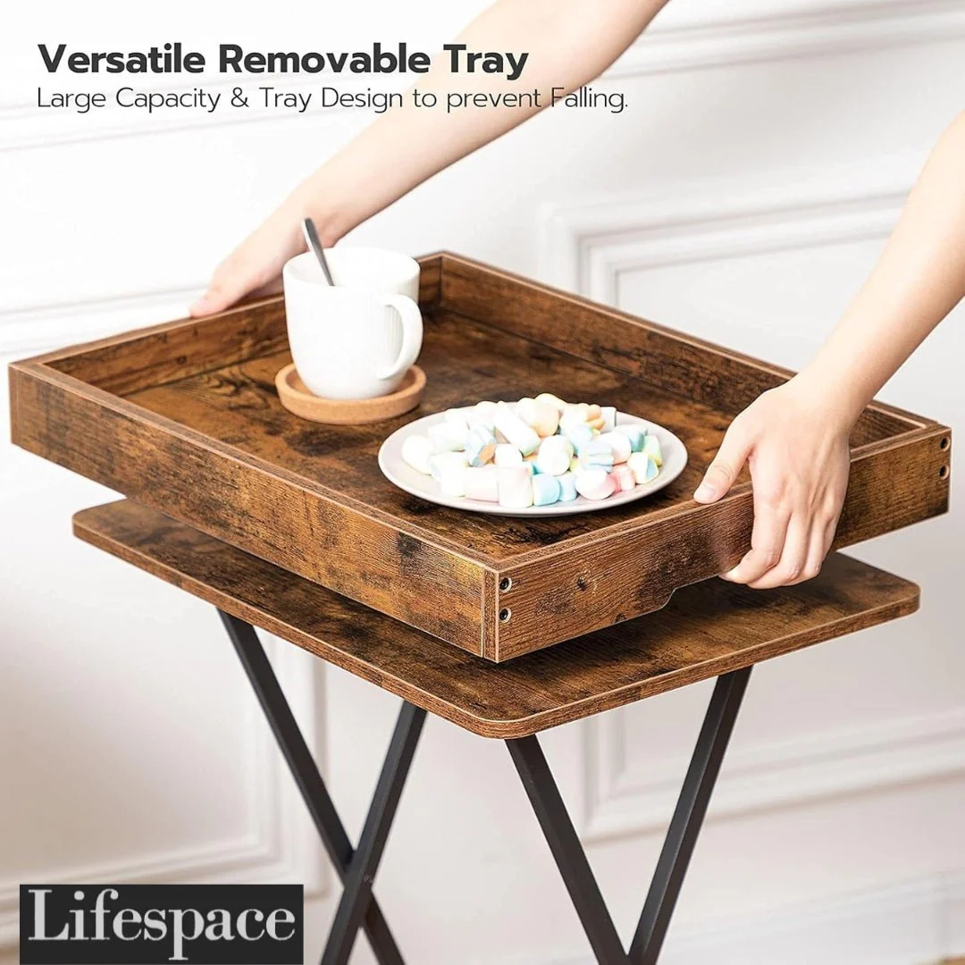 42% off on Rustic Industrial Butler's Tray Table | OneDayOnly
