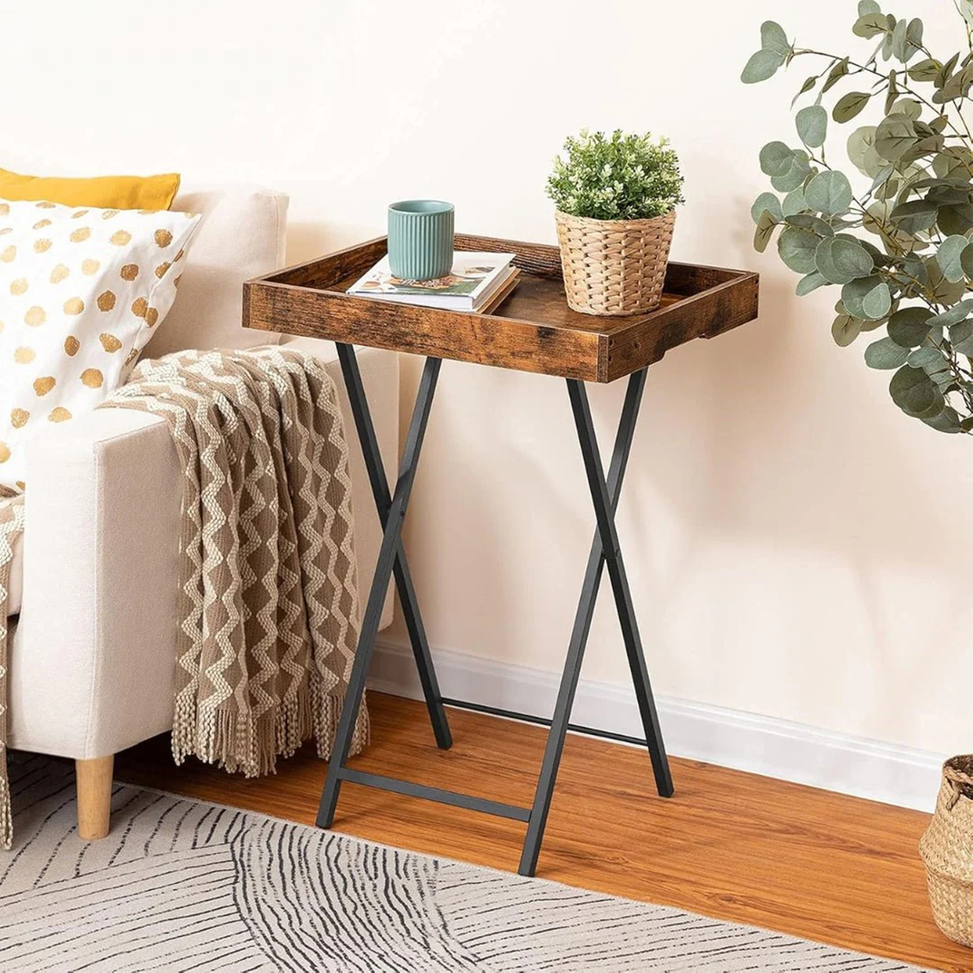 42% off on Rustic Industrial Butler's Tray Table | OneDayOnly