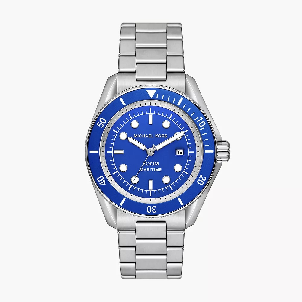 Men's Maritime Three-Hand Date Stainless Steel Watch