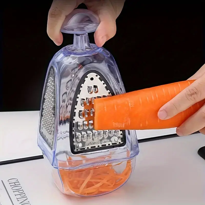 Multi-Functional Stainless Steel Grater with Ergonomic Handle