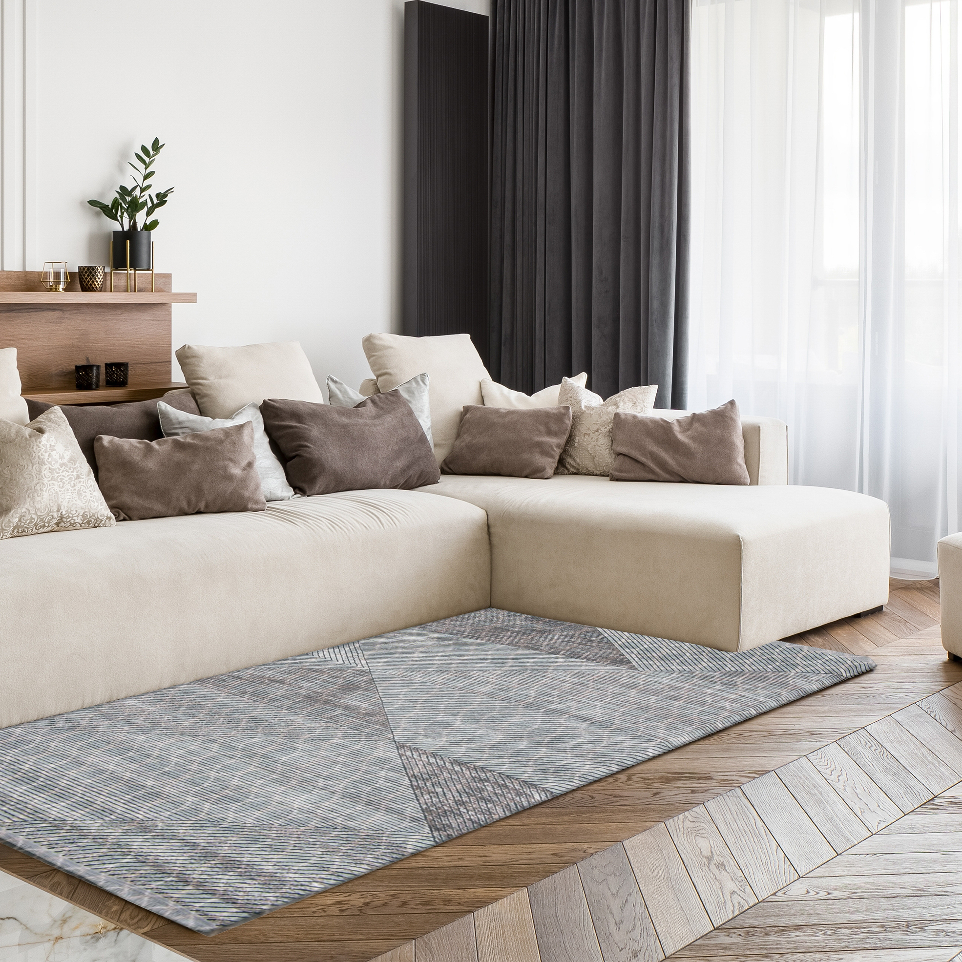 Truva Swirl Abstract Carpet