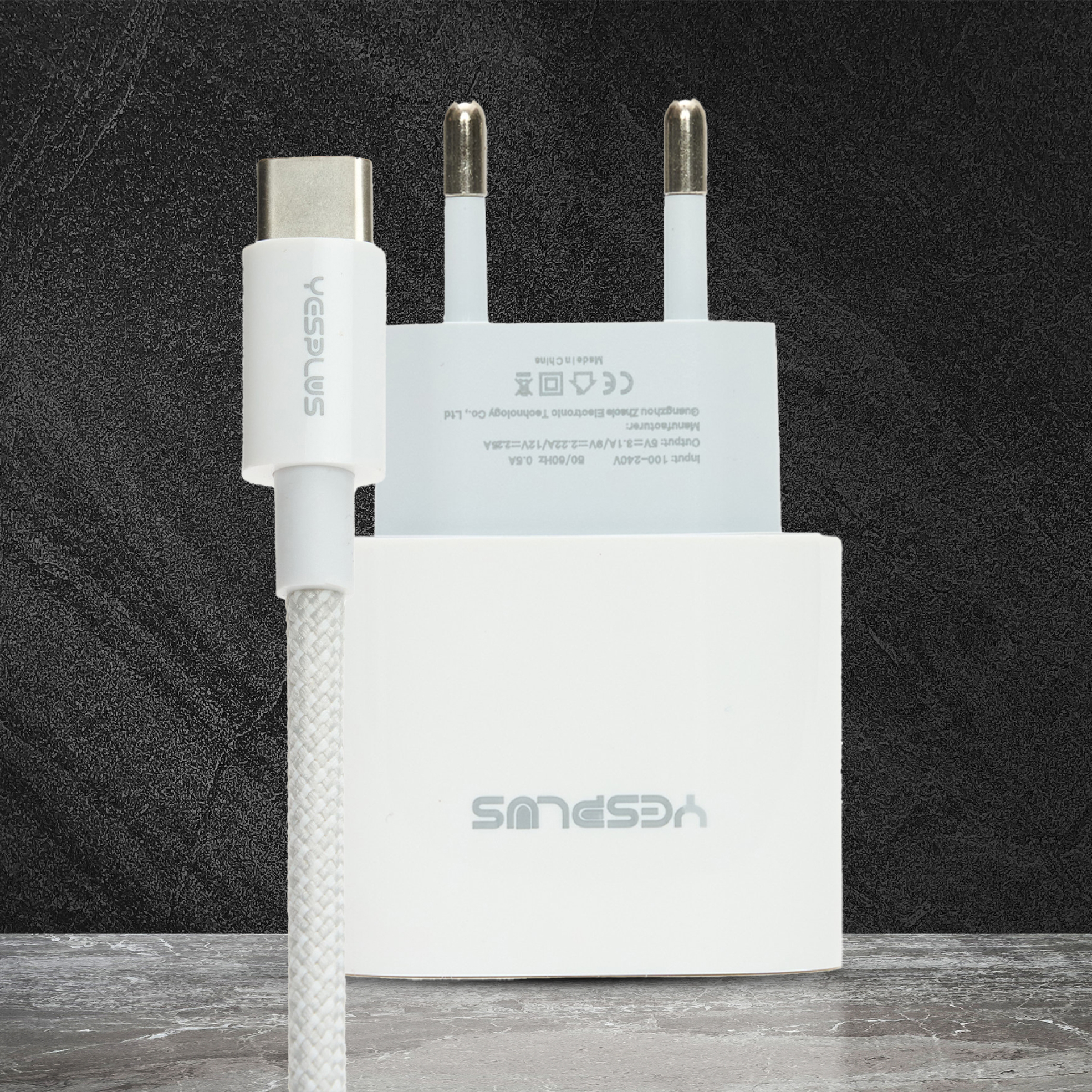 27W PD Fast Charging Block with Type-C to Type-C Cable