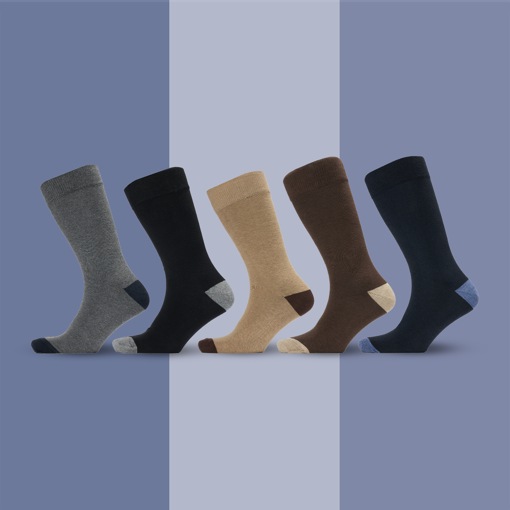 5x Men's Mixed Dress Socks