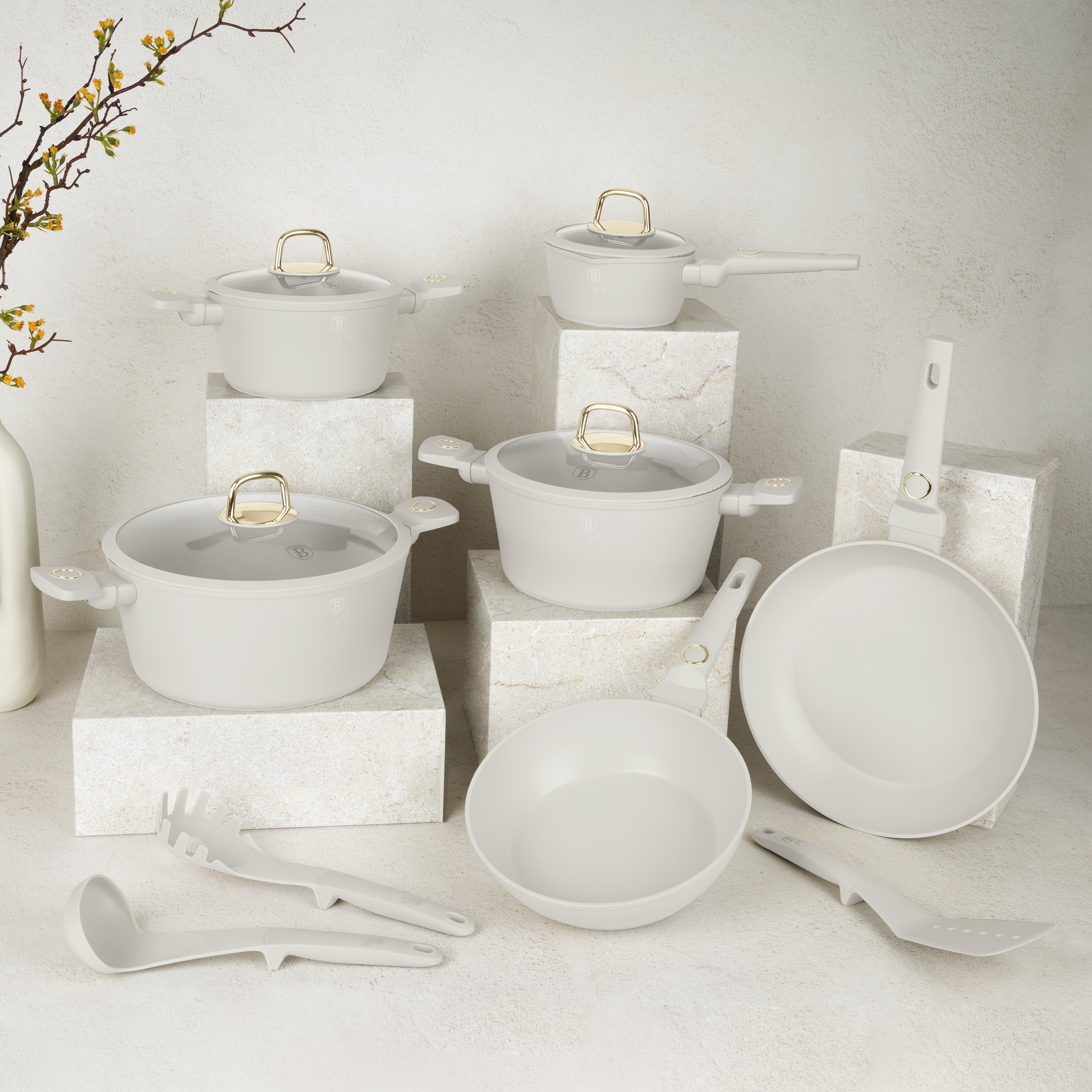 15-Piece Non-Stick Titan Pro Coating Cookware Set