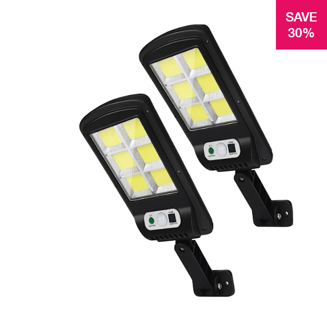 30% off on 2x 300W Solar Sensor Street Lights | OneDayOnly