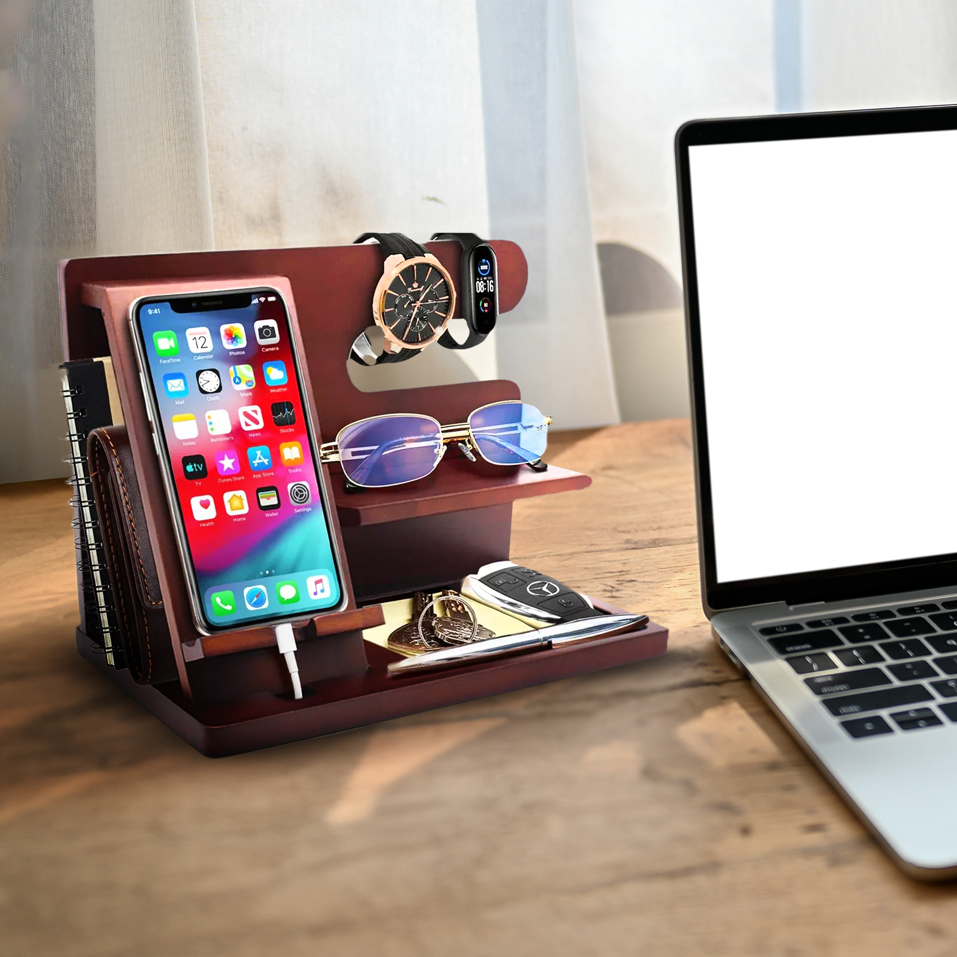 50% off on Wooden Phone and Accessory Station | OneDayOnly