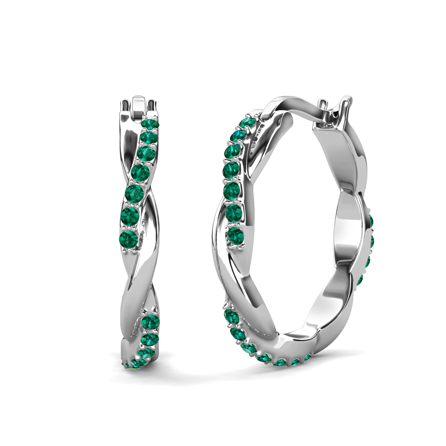 Eternal Spark Birthstone Hoops with Swarovski Crystals