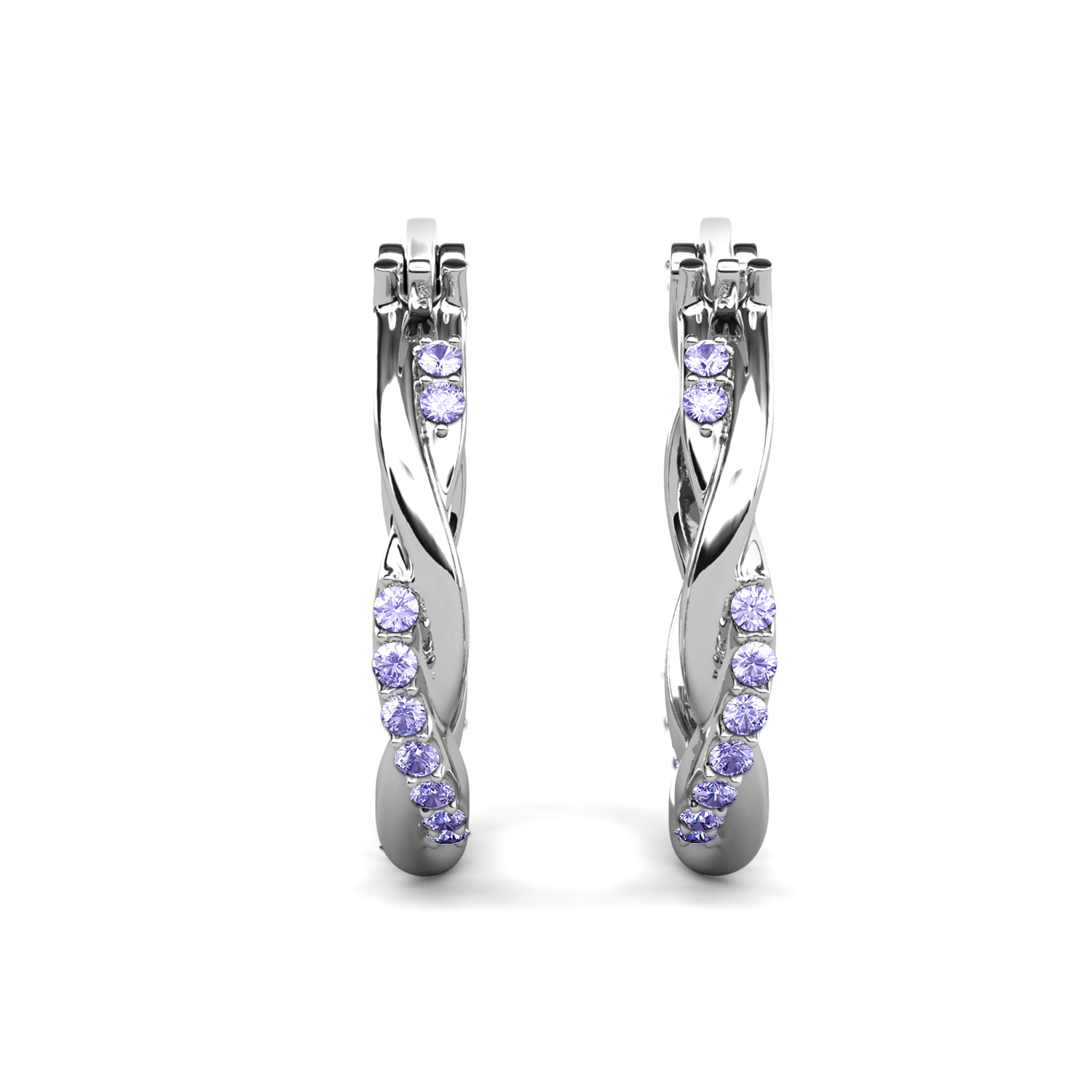 Eternal Spark Birthstone Hoops with Swarovski Crystals