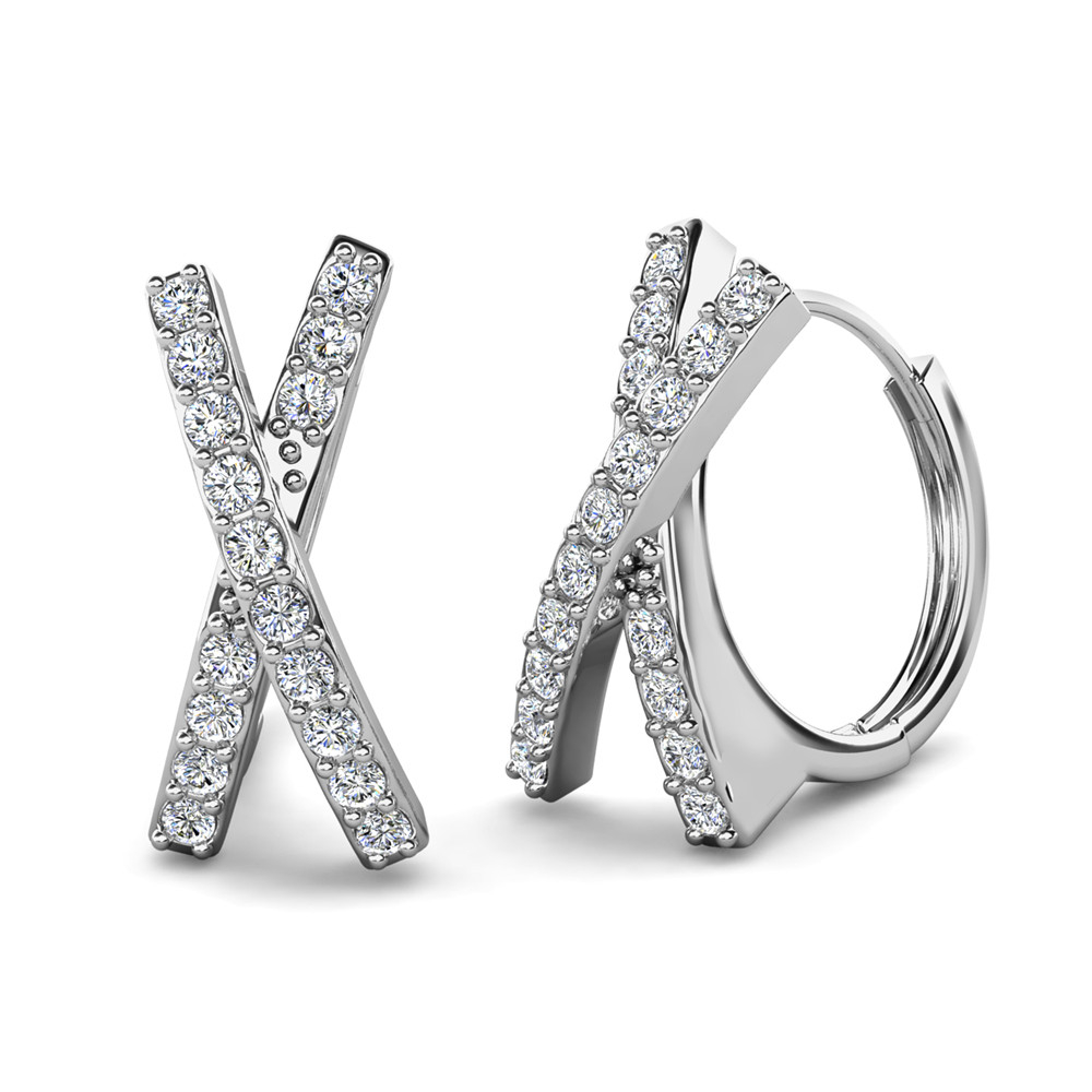Alexa's Crossfire Earrings with Swarovski Crystals