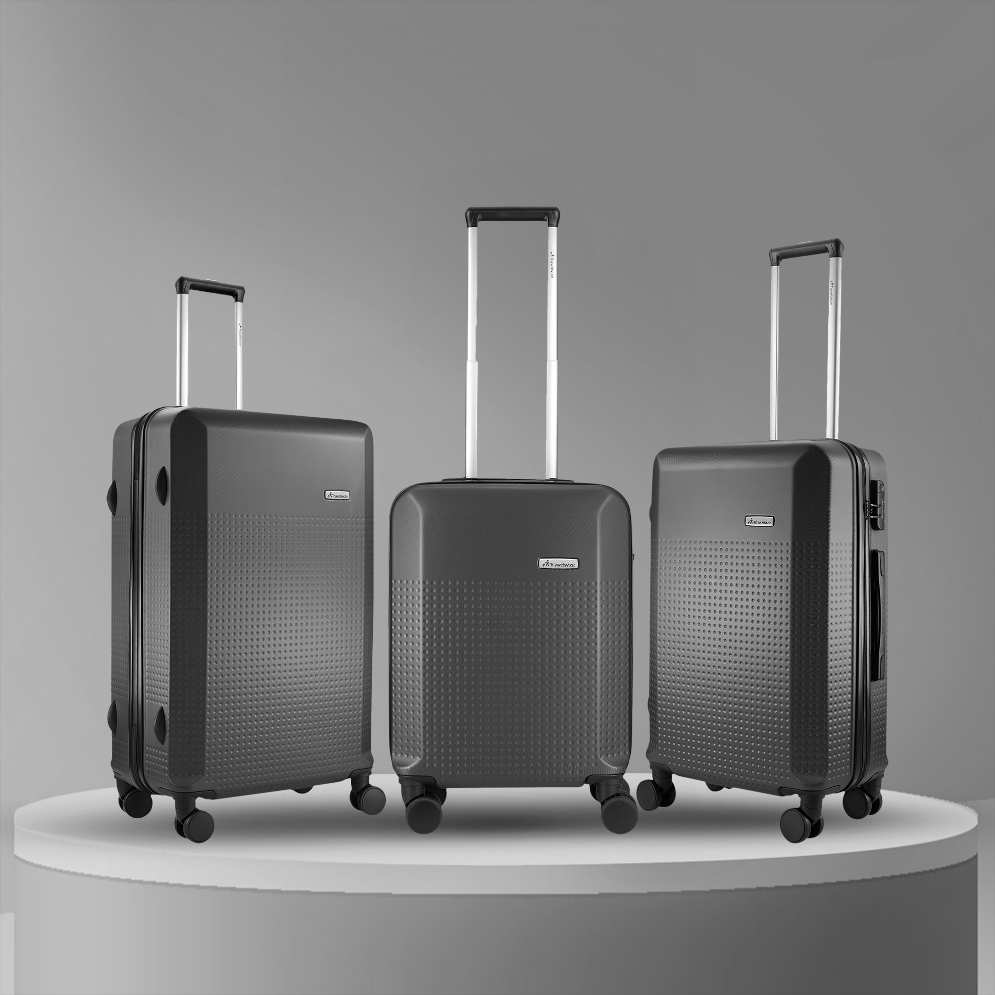 Cyclone 3-Piece Granite ABS Luggage Set