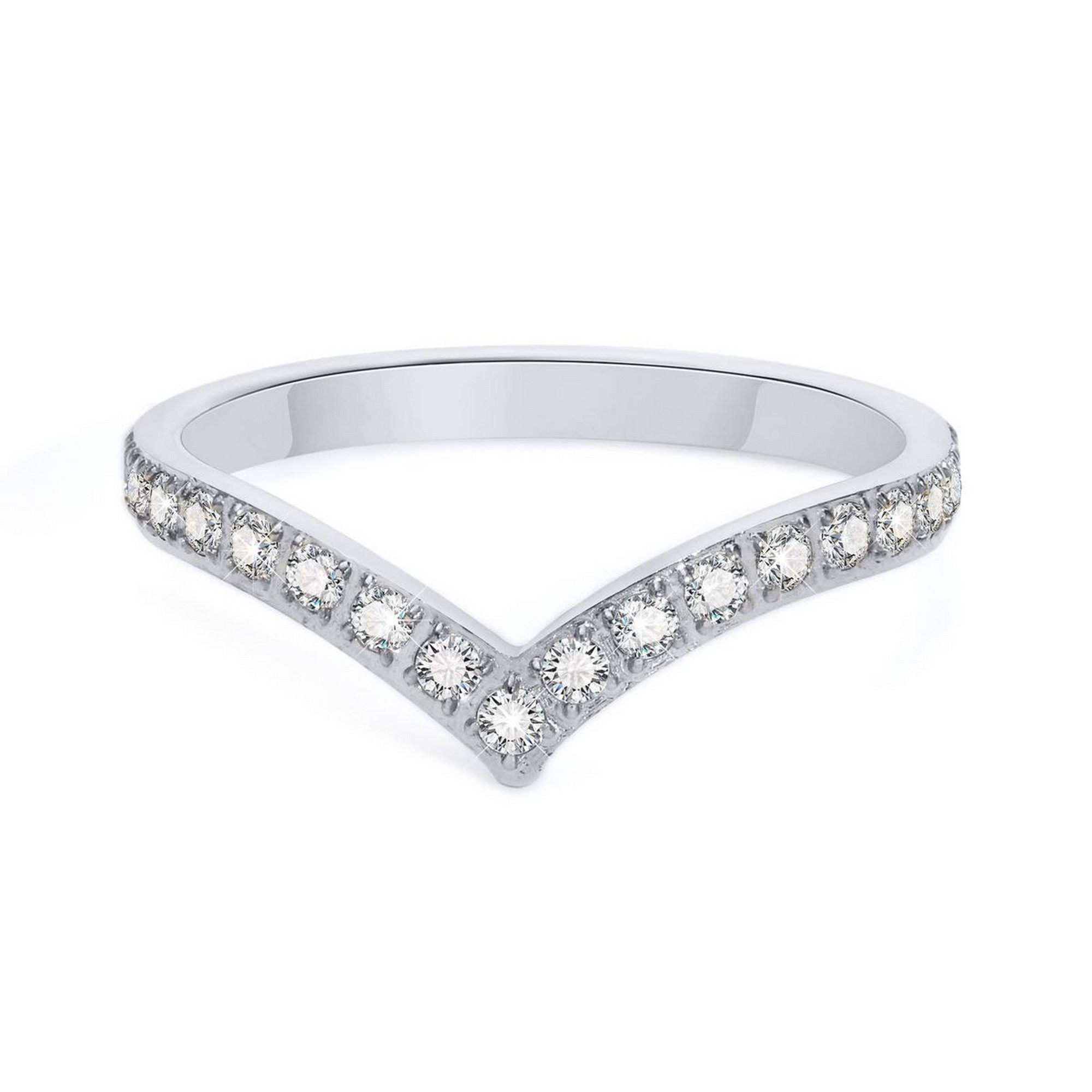 Ladies Simulated Diamond Stackable Ring