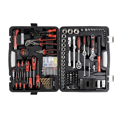 303-Piece Steel Hand Tool Set with Screwdriver