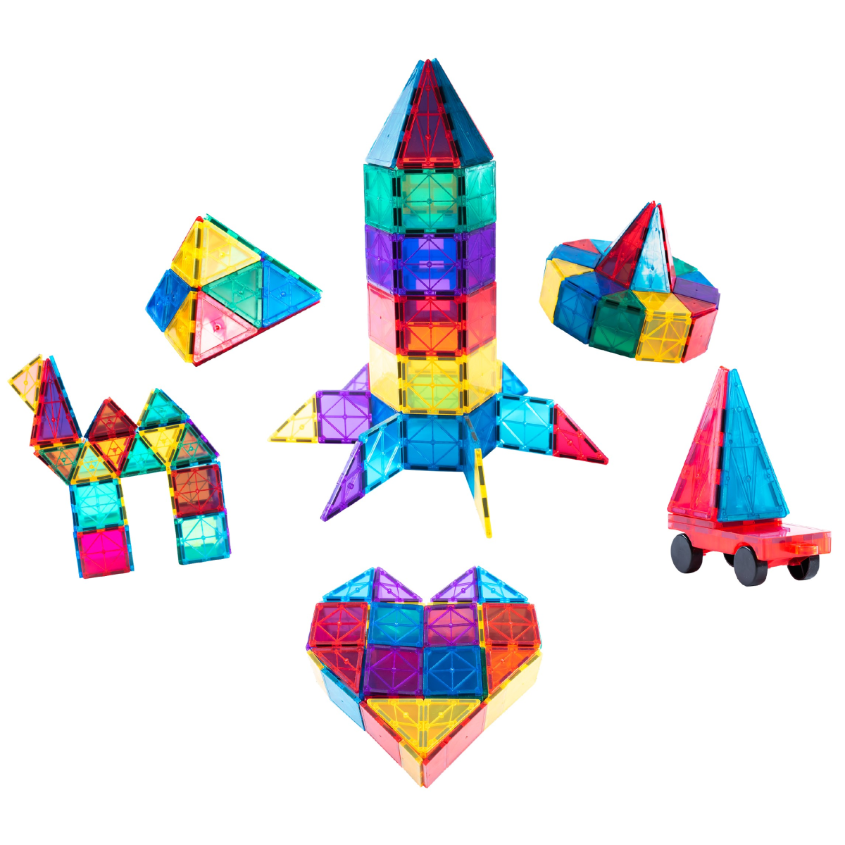 100-Piece Magnetic Tiles With Travel Bag and Idea Booklet