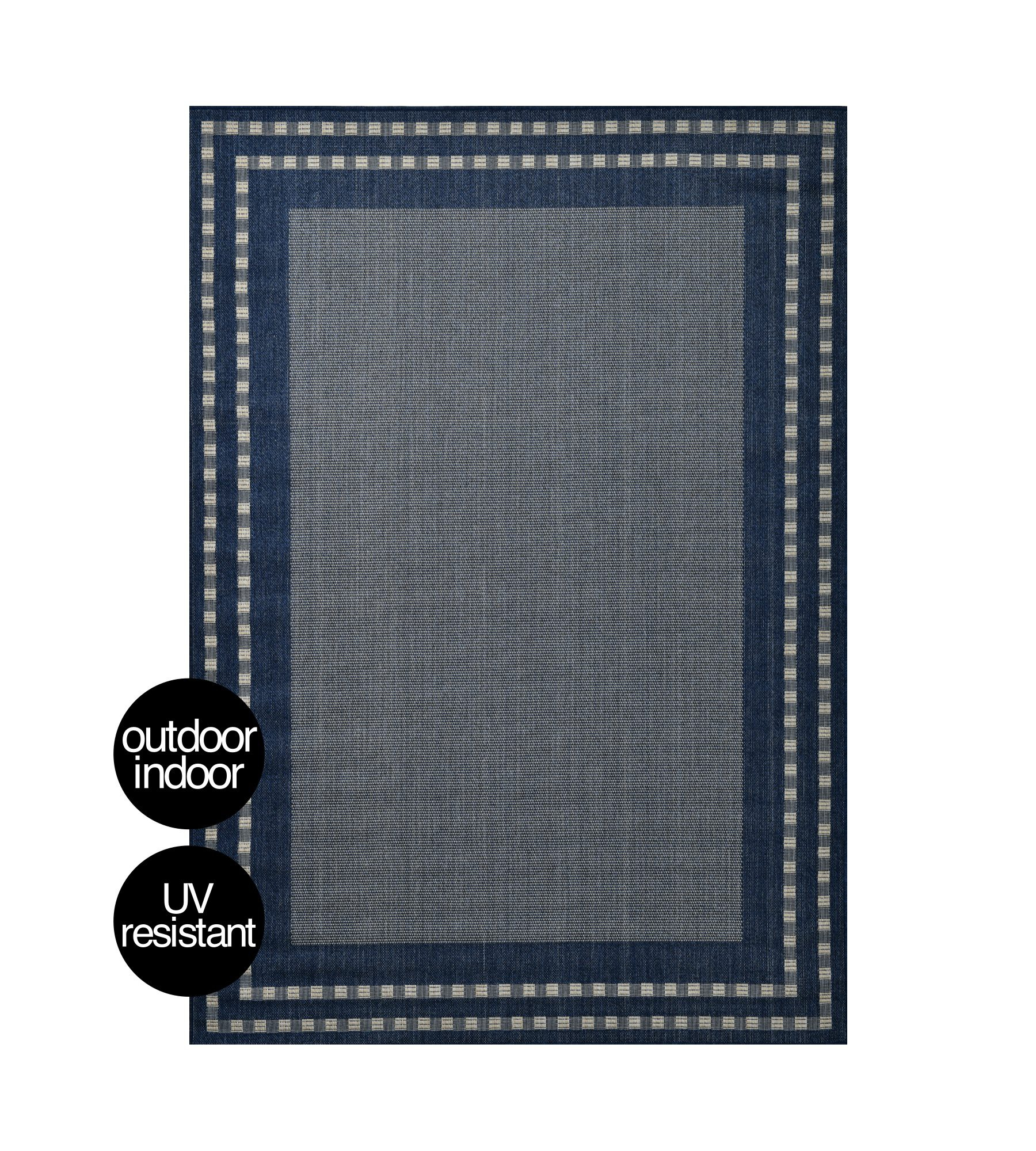 66% off on Outdoor Sisal Fusion Abstract Blue Rug | OneDayOnly