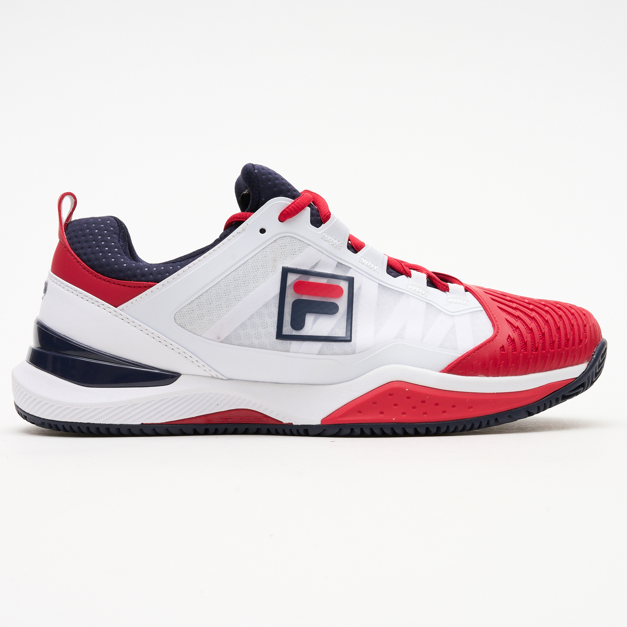 White/Fila Navy/Fila Red