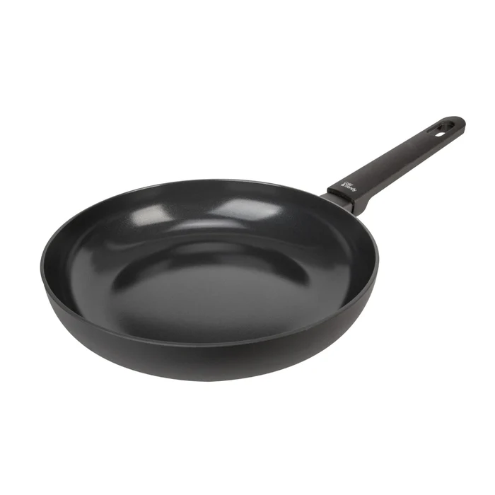 28cm Full Black Ceramic Wok